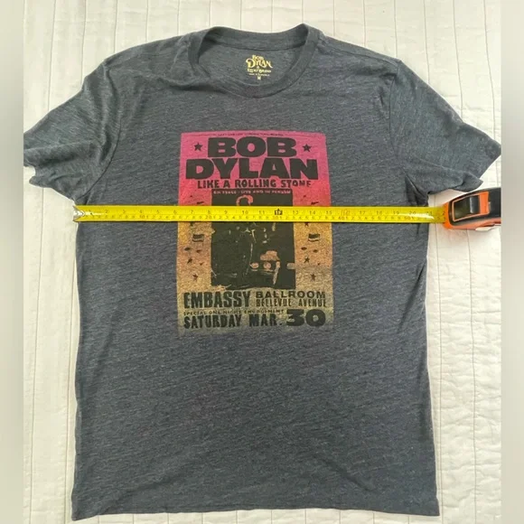 Lucky Brand Bob Dylan Gray Graphic Tee Medium - Picture 5 of 7